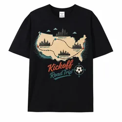 Stylish Unisex T Shirt Soccer Match Print Live Game Party Wear Fellow Football Lovers Meet Practical Shared Gift Fans Gift
