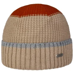 Contrast Colour Beanie Hat by - beige - Herren - Size: One Size