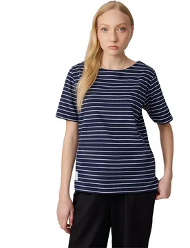 Maglietta A Maniche Corte Högsåra Navy-White M - Makia - FashionsVida