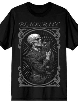 Gothic T-Shirt - Skeleton Cat - M bis XXL - für Männer - Größe L - schwarz - Männer - male