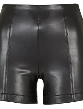 Pantaloni Corti Synthetic Leather Black M