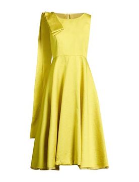 Midi-Kleid Damen Gelb 38 Damen