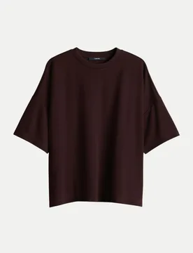 Oversized Milano Shirt Konika Braun 38 - someday - FashionsVida