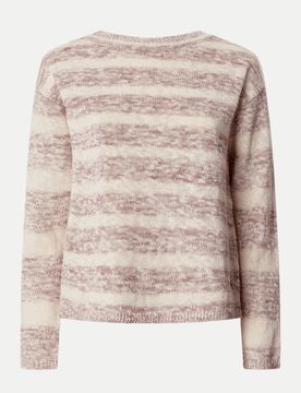 Strickpullover ALINA Gestreift Rosa S