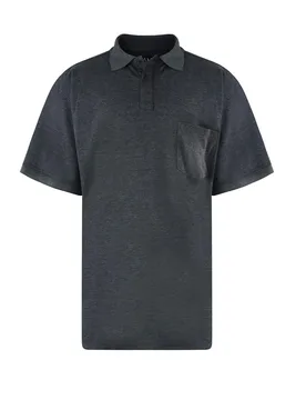 Kam Mens Polo Shirts Short Sleeve Plus Size - Charcoal - Size 2xl - Kam Menswear - FashionsVida