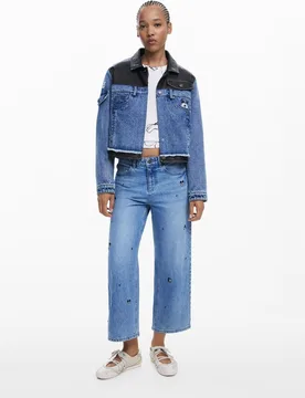 Vaquero de mujer culotte Mickey™ - Desigual - FashionsVida