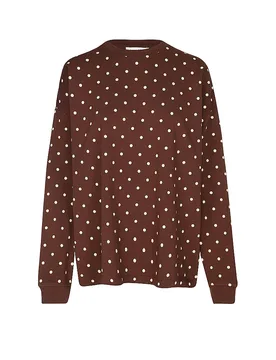 Langarmshirt LITTLE THINGS braun XL damen - OH APRIL - FashionsVida