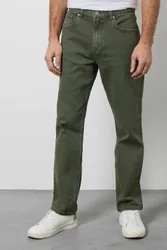 Men's Khaki Straight Fit Jeans Size: 40R - Khaki - Size: 40R