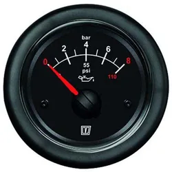 Oil Pressure Gauge 12-24v Black 52 mm unisex