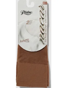 Pack de dos pares de minimedias de 15 deniers de mujer - Platino - FashionsVida