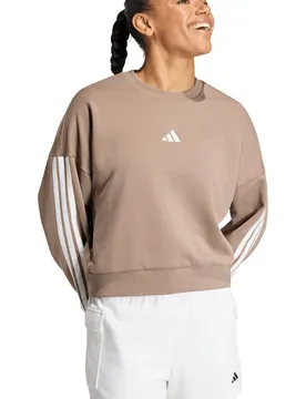 Sudadera essentials french terry 3s sudadera mujer Marron - Adidas - FashionsVida
