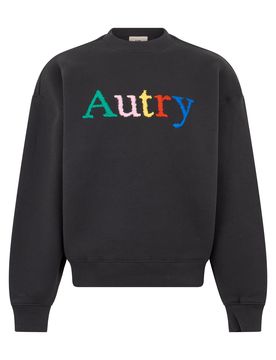 Women's Crewneck Sweatshirt with Embroidered Logo