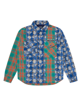 Diamonds & Dollars Check Padded Overshirt - Multi Check