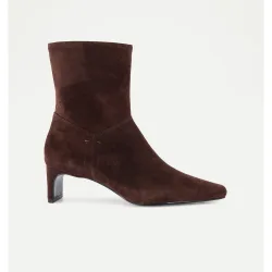 Botines de mujer con tacón y serraje