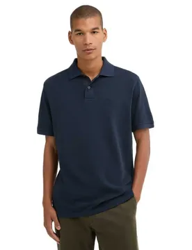 Polo A Maniche Corte Washed Washed Navy XL