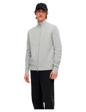 Sweat-shirt Zippé Dane Light Grey Melange 2XL