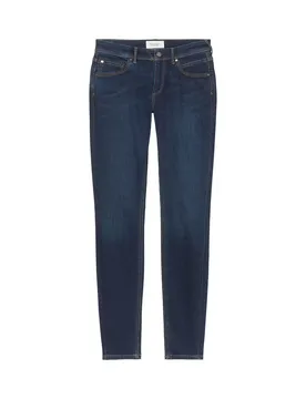 Denim Trousers, Mid Waist, Slim Leg female