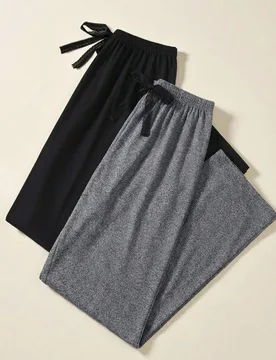 Set de 2 piezas de pijama con cinturón para la cintura, talla estándar para mujer - Shein - FashionsVida