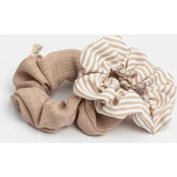 Pack coleteros scrunchies liso+rayas