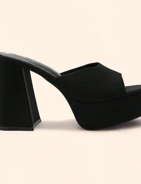 Sandalias tipo mule para mujer, diseño minimalista de punta cuadrada, correa ancha única que cubre el empeine, tacón grueso y robusto adecuado para - Shein - FashionsVida