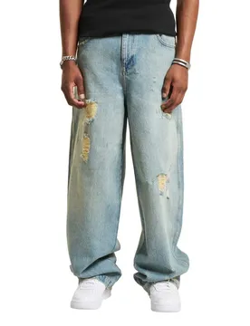 Jeans Loose Fit Vintage Blue Destroyed 34