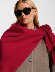 Triangle Blanket Scarf Red female