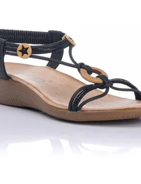Keilabsatzsandalen Sandale Mit Knopf – Komfort 39;40;41 - Amarpies - FashionsVida