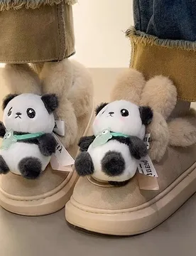 Lovely Panda Cotton Slippers 2025 Autumn Winter Women Sweet Soft Indoor Plush Warm Slippers Girls Plush Warm Home Shoes 36-41 - Aliexpress - FashionsVida
