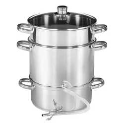 Entsafter 8 l Edelstahl mit Glasdeckel