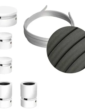 Cables Kit D´éclairage Wiggle Filé System Cm03 5 M 5 Unités White / Grey One Size - Creative - FashionsVida