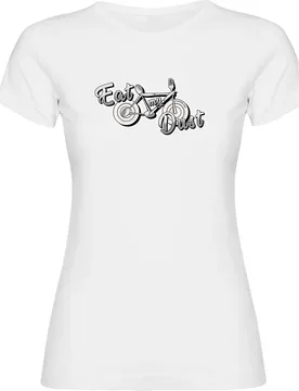 Maglietta A Maniche Corte Eat My Dust White - Kruskis - FashionsVida