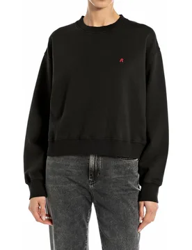Sudadera de mujer de cuello redondo - Replay - FashionsVida