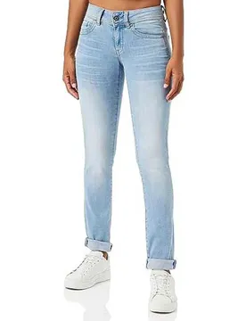 Jeans Midge Saddle Mid Straight Fit Lt Indigo Aged 27