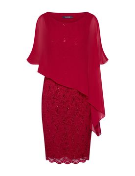 SWING Vestido rojo vino
