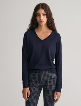 FINE KNIT V-NECK female