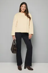 Women's Short One Button Jacket in Yellow Size: 22 - Yellow - Size: 22