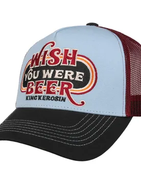 Wish You Were Beer Cap by - black-blue - Female - Size: One Size - King Kerosin - FashionsVida