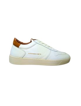 Scarpe Uomo Sneakers Cambridge Man-White Cognac