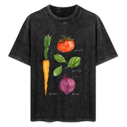 Garden Veggies T-Shirt Anti-Fade Casual Tee Shirt