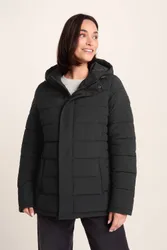 Sleight' Short Insulated Parka Jacket - Black - Size: 20