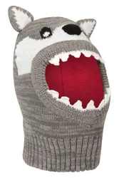 Character Kids Fleece Lined Balaclava - Grey - Grey - Size: ONE