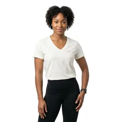 Jeans Maglietta A Maniche Corte Con Collo A V Micro Monologo Slim Ivory M