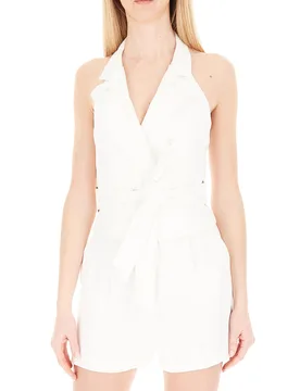 Gilet misto lino BIANCO 44 - Elisabetta Franchi - FashionsVida
