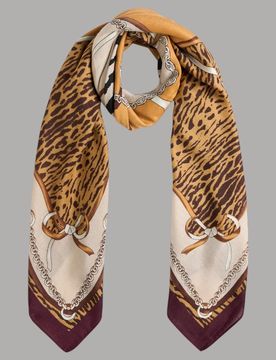 Foulard animalier rosso 120X120 2F5074T0300-91718