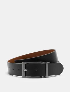 Casual Reversible Belt Black/Brown male - M&S - FashionsVida