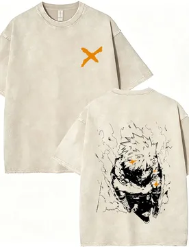 Washed Vintage Anime My Hero Academia Bakugou Katsuki Merch T Shirt Men's Women Clothing Cartoon Fashion Retro Cotton T-shirts - Aliexpress - FashionsVida
