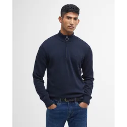 Jersey de hombre de media cremallera en algodón