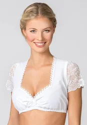 Dirndlbluse Meline (weiss, Gr. 34) von für Damen, Oberteile, 55% Baumwolle, 45% Polyester