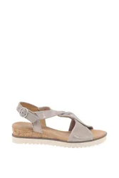 Women's 'Rich' Low Heeled Sandals in Metallic Gold Size: 3.5 - Metallic Gold - Size: 3.5