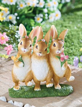 Gartendeko Hasen-Trio Gainsborough